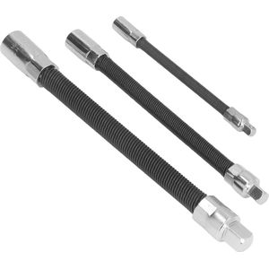 3 Stuks Flexibele Verlengstuk Verenstaal Ratchet Elektrische Boor - Uitbreiding Magnetische Bit Houder - Automotive Repareren .