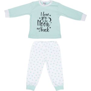 Beeren Baby pyjama ""To the Moon"" Mint maat 50/56