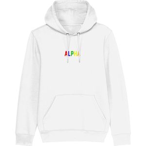 Hoodie heren - Alpha coloured - Wurban Wear | Streetwear | Premium fit | Heren trui | Sweater | Zwart