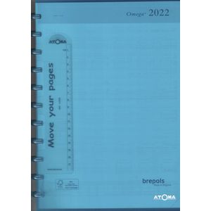 Nieuw Agenda Atoma A4 formaat 18 maanden 2024-2025 l kleur blauw 1 week op 2 pagina's omega loopt van 1 juli 2024 tot 31 december 2025