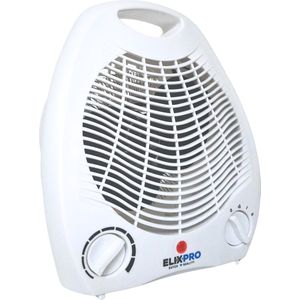 ElixPro - Ventilatorkachel - Elektrische kachel - 2 warmtestanden - 2000Watt- Wit