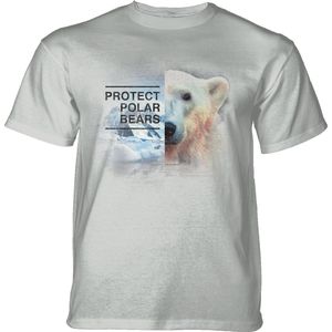 T-shirt Protect Polar Bear Grey S