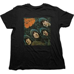 The Beatles - Rubber Soul Album Cover Heren T-shirt - XL - Zwart