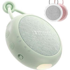 Baby Witte Ruismachine met Nachtlampje en Slaapliedjes - 15 Geluiden, USB Oplaadbaar