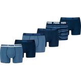 Puma Boxershorts - 6 pack Donkerblauwe heren boxers - Denim - Heren Ondergoed - Maat S