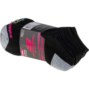 Skechers Boys 6pk No Show Socks S108264-BLK, voor een jongen, Zwart, Sokken, maat: 31-34
