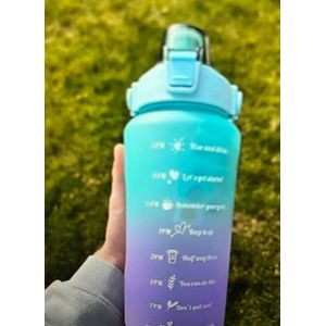 Motivatie Waterfles - Drinkfles met Rietje - 2.5 Liter Drinkfles - Waterfles