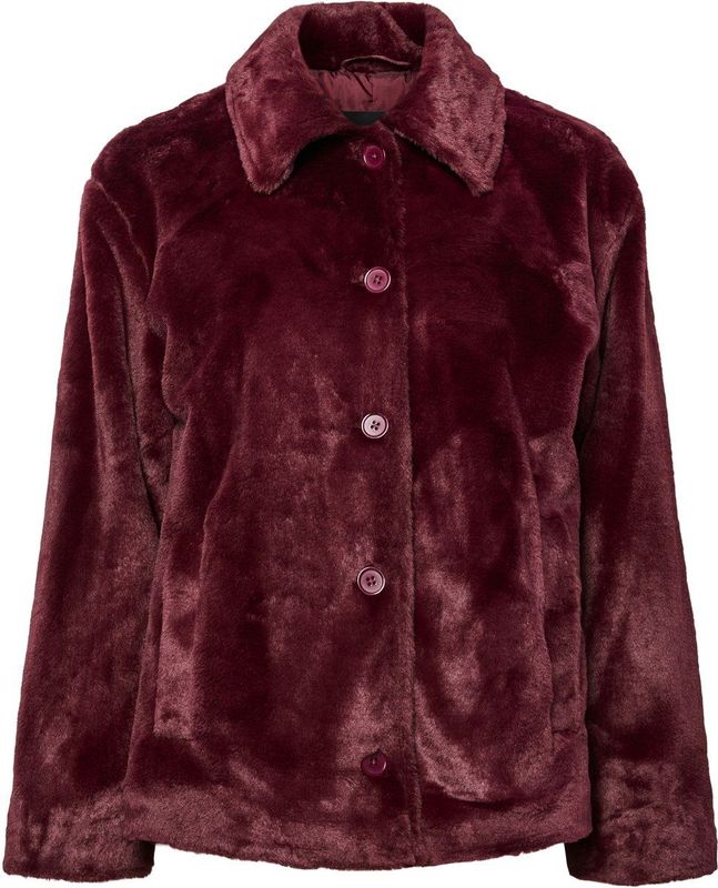 Pieces - Pcrobyn Jacket 17153567 - Damesjas - Tawny Port - Regular Pasvorm