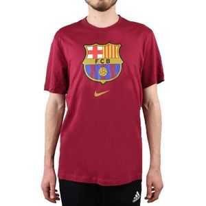 Nike FC Barcelona Evergreen Crest 2 Tee CD3115-620, Mannen, Rood, T-shirt maat: L EU