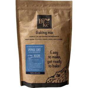BakeUpp-Vegan Sponge Cake & Muffin Bakmix - Glutenvrij & Plantaardig - Makkelijk te bereiden, Volledig Veganistisch - Zonder Ei, Melk, Soja, Maïs 900g