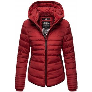 Warm & Comfortabel Marikoo Amber Princess - Winterjas Dames - Volwassen - Capuchon - Donkerrood - XXL