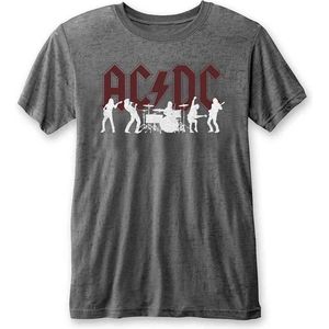 AC/DC - Silhouettes Heren T-shirt - 2XL - Grijs