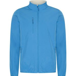 Mario Russo Softshell Jas Heren - Winterjas Heren - Jassen heren - Winddicht en waterafstotend - Kobalt Blauw - M