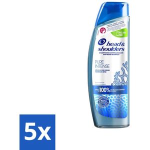 5 x Head & Shoulders - Anti-Roos Shampoo - Pure Intense - Hoofdhuid Detox - 250 ml - Frisse Hoofdhuid - Milde Shampoo - Dagelijks Gebruik