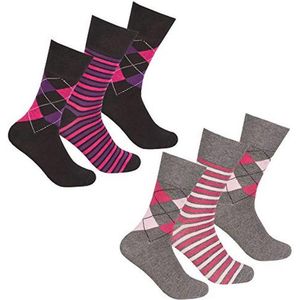 Zachte Grip Non-Elastische Dames Sokken voor Diabetes - Multipack van 6 of 12 Paar