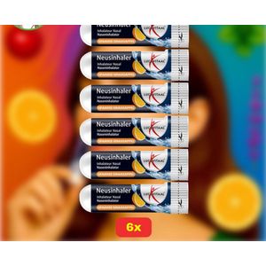 Lucovitaal Neusinhaler - Spaanse Sinaasappel - 6x Voordeelverpakking!