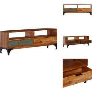 vidaXL Tv-kast - Tv-kasten - Tv-standaard - Tv-standaarden - Tv-meubel 118x35x45 cm massief gerecycled hout