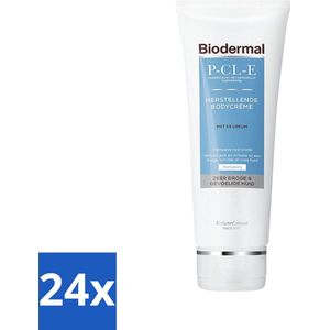 Biodermal - P-CL-E Herstellende Bodycrème - Voor Zeer Droge & Gevoelige Huid - 200 ml - Voordeelverpakking - 24 stuks