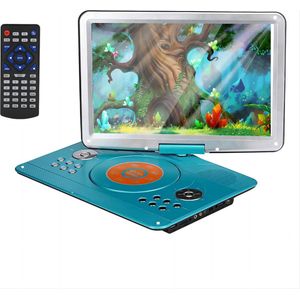 14 Inch Draagbare DVD Speler met Afstandsbediening - Hoge Resolutie Oplaadbare Batterij - Groot Scherm DVD Speler voor Auto
