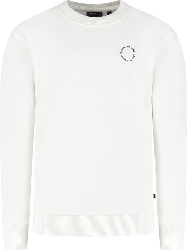 Ballin Amsterdam - Jongens Loose fit Sweaters Crewneck LS - Off White - Maat 6
