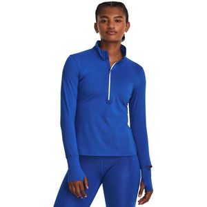 Under Armour Qualifier Run T-shirt Met Halve Rits Blauw XS Vrouw
