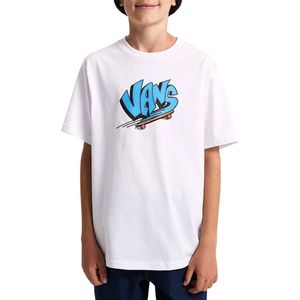 VANS - SK8 - T-shirt - Azuur - Brokaat - Zwart - Wit