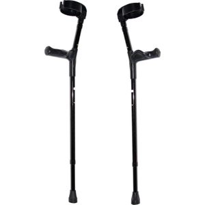 PREMIS - ELLEBOOGKRUKKEN - VOORGEVORMDE CUMFY HANDVAT - ZWART