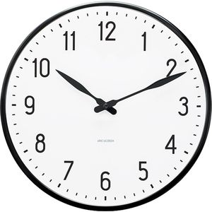 Arne Jacobsen Station Clock Wandklok Zwart - Ø 29 cm 43643