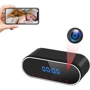 Spion Camera WiFi 5Ghz Draadloze Mini Verborgen Camera Wekker 120° 1080P HD Micro Bewakingsspion Camera met Bewegingsdetectie Nachtzicht