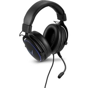 ERAZER Mage P20 Gaming Headset 240 cm kabel, over ear, flexibele & afneembare microfoon, afstandsbediening, RGB-verlichting, 3,5 mm audio, USB, ES9260Q-geluidschip