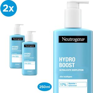 Neutrogena® Hydro Boost Bodylotion Gel - verfrissende en ultralichte bodylotion - voor de normale tot droge huid - 2 x 250 ml