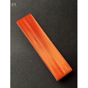 bieslint satijn donker oranje