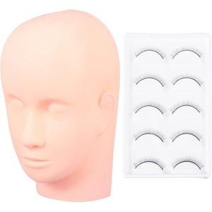 Practice training head voor eyelashes extensions - Lash Mannequin head - Cosmetica mannequin doll head - Oefentools voor makeup en wimpers uitbreidingen