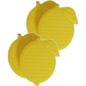 10x stuks ijsblokjes citroen herbruikbaar - Plastic ijsblokjes - Verkoeling artikelen - Gekoelde drankjes maken