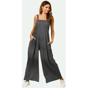 Bardot Loungewear Jumpsuit met bandjes in antracietgrijs