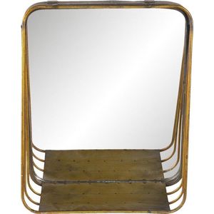 Wandspiegel 26*11*32 cm Koperkleurig Metaal, Glas Grote Spiegel Muur Spiegel Wand Spiegel