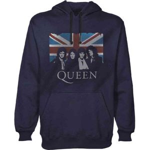 Queen - Union Jack Hoodie/trui - M - Blauw
