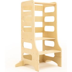 Howtoplay Leertoren in houtkleur - van de makers van How2talk2kids & Howtotalk & How to talk to kids