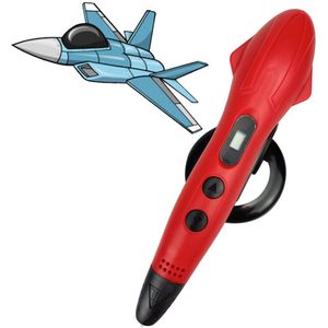 Slimme 3D-schilderpen voor kinderen, creatieve 3D-printpen - Rood
