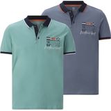 Jan Vanderstorm - MORKLUND - Poloshirts - Blauw - Set van 2