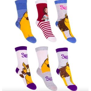 Spirit Riding free sokken - 6 pack - Maat 23 - 26
