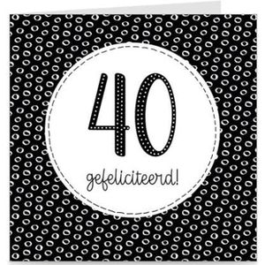 40 JAAR | verjaardagskaart / kaart met envelop | wenskaart voor 40e verjaardag