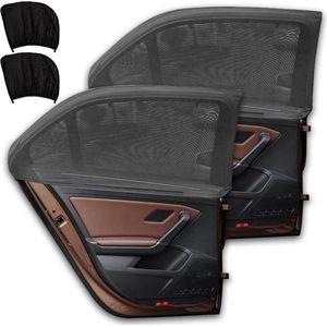 Autozonwering voor baby's - zijruit zonwering voor autoruiten - elastisch - voor in de auto zonnescherm auto baby