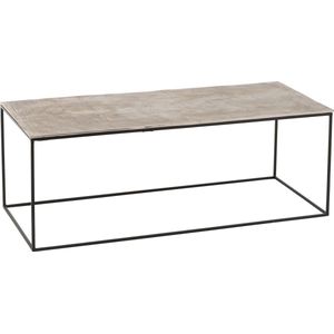 J-Line salontafel Rechthoek - aluminium/ijzer - zilver/zwart