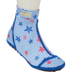 Duukies - UV-Strandsokken voor jongens - Blue Red Stars - Lichtblauw - maat 34-35EU