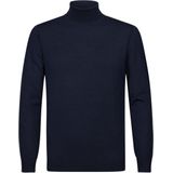 Profuomo - Slim Fit Coltrui - Donkerblauw - Wol