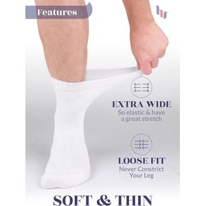 Diabetische Bamboe Sokken voor Heren - Extra Wijd en Ademend - 3 Paar