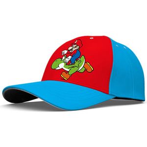 Super Mario Polyester Pet Blauw/Rood of Blauw/Geel - 1 Stuks