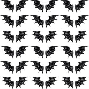 Halloween Decoratie Zwarte Engel Wings Vleermuis Vleugel Vorm Pu Lederen Demon Wings Ornament Accessoires - 40 stuks .