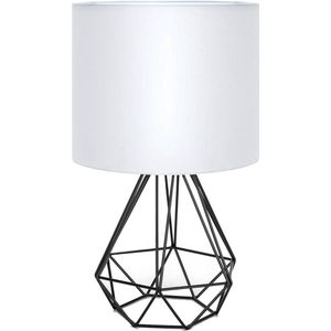 LED Tafellamp - Tafelverlichting - Igia Larano - E14 Fitting - Rond - Mat Zwart - Aluminium